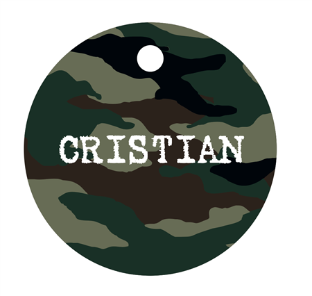Tarjetitas redondas Camufladas 20u Pers